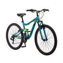 몽구스 스테터스 2.2 경량 산악자전거 이중 서스펜션, 블랙/레드 _26인치 휠 | 스테터스 2.2