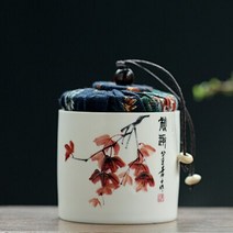 빈티지 다기 그릇장 엔틱 다구 찬장 스토리지 냄비 차 주전자 세라믹 레트로 중국어 작은 Pu'er 꽃 포, 04 4
