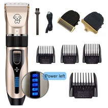 개 클리퍼를위한 클리퍼 개 손질 클리퍼 키트 USB 전문 충전식 저소음 애완 동물 헤어 트리머 인박카, 한개옵션1, 파워 투 헤드
