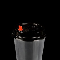 무지 투명 리유저블컵 500ml 소량 업소용 핫컵 아이스컵 텀블러 내열 내냉 다회용컵, HP90-LID(블랙)/뚜껑 [100개]