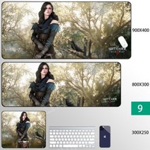 더 위쳐 3 와일드 헌트 게임 마우스 장패드 대형 두꺼운 패드, 900x400mm, J