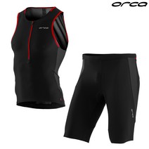 ORCA 226 TRI TOP+TRI PANTS SET 01 (BLACK ORANGE) 오르카 경기복