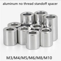 10pcs 알루미늄 부싱 없음 스레드 스탠드 오프 스페이서 m3 m4 m5 m6 M8 m10 플랫 와셔 가스켓, 05 m5 10pcs_07 thickness 10mm