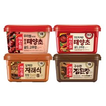 CJ 해찬들 태양초고추장/된장 1kg 2입 기획, 06 재래식된장1kg+구수한집된장1
