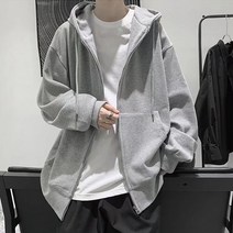 이유까까 남성용 와이드 오버핏 후드집업