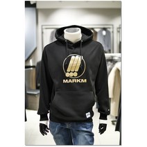 신원아울렛 마크엠MarkM 골드 로고 블랙 Hoodie 후드 티셔츠 (DI862MID80BK)