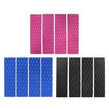 4pcs 서핑 보드 트랙션 패드 eva 스키 데크 카이트 용 안티 슬립 프론트 테일, 검은