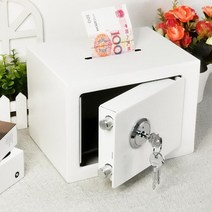 코스토프 가정용 미니 소형 금고 지폐보관함 비상금 세이프박스, 골드 17 x 23 x 17