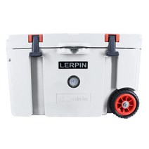 아이스박스40리터 lerpin pu foam insulated 50qt 야외 ice chest 캠핑 rotomolded 플라스틱 쿨러 상자, 하얀