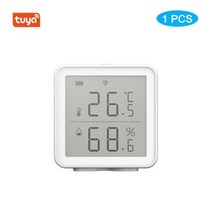 라앤모 스마트홈키트 TuyaWIFI amp Zigbe BT 실내 습도 센서 LCD 디스플레, Wifi 1 pcs