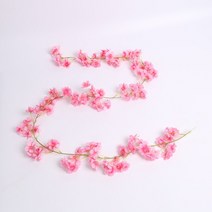 sakura 벚꽃 등나무 웨딩 아치 장식 덩굴 인공 꽃 홈 장식 diy 실크 lvy 벽걸이 화환, 144 다크 핑크