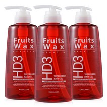 후르츠왁스 슈퍼하드 헤어젤 500ml 3개 / 강력한 세팅력