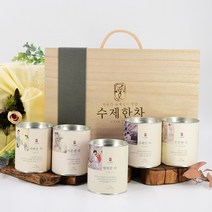 자연애 외국인선물 수제한차 5종 선물세트, 1개, 수제한차5종세트+보자기포장_북청