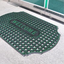 매장 출입구 빗물 물빠짐 녹색 발매트 도어매트 발털개 업소용 신발털이, 1개, 그린 60x90cm