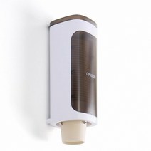 반투명 부착식 1구 종이컵 디스펜서(화이트)