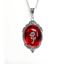 게르마목늄목걸이 미세전류 일본자석 운동선주 혈액순환 원적외선 자석 음이온 목걸이 고딕 블러드 레드 쿼츠 매력 여성용 나비 뱀파이어 양각 마녀 쥬얼리 액세서리 빈티지 초커, ya3023-1