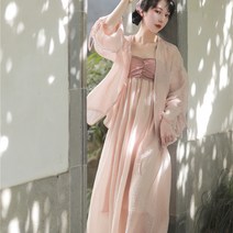 개화기 경성 스타일 사진 광고촬영 원피스 여름 복고 나른한 느낌의 얇은 아우터 상의 미디엄한 느낌의 선녀 가디건