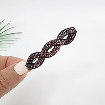 시크몽 프랑스핀 큐빅 스톤 트위스트 6.5 cm 옆머리 앞머리 수동 똑핀