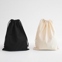 야나 광목 파우치(면 파우치) 코튼파우치 복조리파우치 복주머니 복조리백 가방부자재, 소-블랙