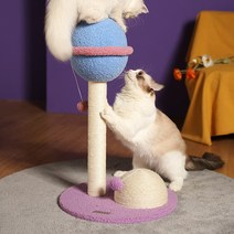 고양이 스크래쳐 냥이 수직 장난감자연 사이잘 고양이 스크래칭 포스트 애완 동물 용품 인터랙티브 장난감, 02 L Grey Sisal Cat Toy