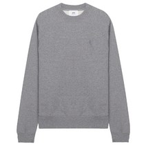 아미 톤온톤 체인스티치 하트 로고 루프백 오가닉 코튼 맨투맨 USW002 747 055