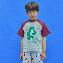 매직에디션] 덕콰이어트 댄싱베어라글란티셔츠-브라운 DQ321TS105