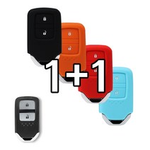 리미트 1+1 혼다 어코드 하이브리드 CRV 시빅 HRV 스마트 키 실리콘 케이스, 오렌지+스카이블루