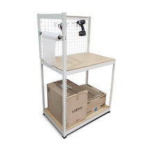 영진앵글 작업대 이동식 작업테이블 워크벤치 포장대 철재 다이, 화이트