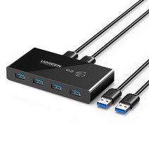 [kvm스위치utp] 넥스트 일체형 KVM 스위치 2대1 HDMI UHD 4K 케이블 일체형, NEXT-622HC-KVM