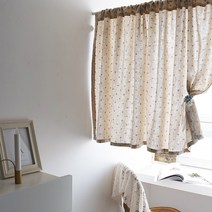 코지코튼 폴카도트 롱바란스 주방 가리개커튼 (2color 2size)