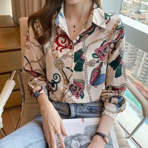 [이꾸띠] 테부후아이루 여성 봄 가을 버튼다운카라 원컬러 긴팔 에스닉 블라우스
