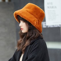 장바9니 소프트퍼 버킷햇 여성겨울모자 소두 털 벙거지 3컬러