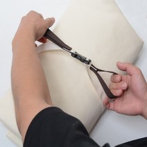 이뚜캠핑 국산 버클 압축벨트 웨빙 스트랩 텐트 타프 고정, 아이보리-브라운손잡이