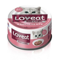 사조 러브잇 레드라벨 고양이 간식캔 160g, 흰살참치 + 맛살 혼합맛, 18개