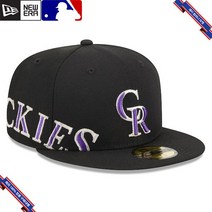 [미국정품] 906841 스냅백 캡모자 MLB [콜로라도 로키스] 뉴에라 Arch 59FIFTY Fitted Hat - Black