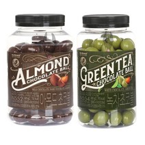 녹차초코볼과 아몬드초코볼 2종세트 사무실간식, 1세트