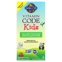가든오브라이프 (가든 오브 라이프) Vitamin Code 츄어블 천연 식품 종합비타민 체리 베리 맛 곰 모양 츄어블 옵션확인필수, 60 개