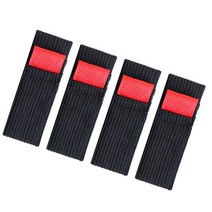 4x 블랙 낚시 스풀 벨트 내구성 낚시 도구 낚시 태클 휠 릴 보호 밴드, M, 나일론