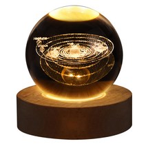 아크릴 오로라 우주비행사 무드등 독특한 빛나는 행성 갤럭시 야간 조명 USB 전원 침대 옆 스마스 선물 램프, 05 Solar System