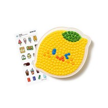 과일 보석 십자수 학습 교구 세트 비즈 공예 스마트톡 만들기, 마리모아 비즈 십자수 레몬 ＋ 사은품 증정
