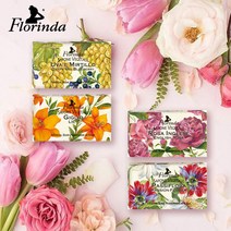 이태리 플로린다 식물성 천연 향수비누 4종 선물세트 택 1_답례품 어버이날 스승의날 단체선물, 2 꽃향 2개+과일향 2개