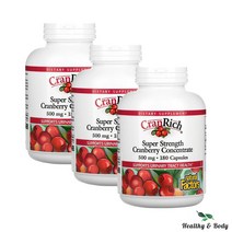 네추럴 팩터스 크랜리치 슈퍼 스트랭스 크랜베리 컨센트레이트 500mg 캡슐 180개입 [3통] Super, 3개