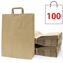 애브리플러스 크라프트 종이쇼핑백 종이가방 100매
