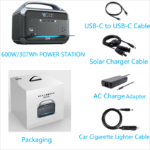 파워스테이 배터리 충전 태양광 유럽 캠핑용 야외 보조배터리, 7.600W 576Wh - 220V AU plug