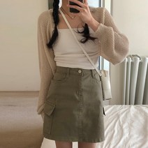 바잉몰 여성 [빅사이즈~2XL] 설렘경보 카고 미니 스커트 -3color