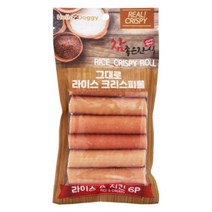 6P 순수 쌀가루 닭고기 라이스 크리스피 건강챙기기 기호성 훈련용간식 스트레스완화 영양 칭찬 노즈워크