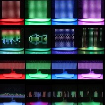 WS2812b IC LED 패널 모듈 개별 주소 지정 가능 풀 컬러 스크린 방열판 디지털 DIY 디스플레이 8x8 2x1, 01 8x8 WS2812 Panel
