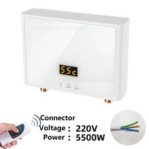 물탱크없는온수기 새로운 5500W 전기 온수기 110V 220V 인스턴트 탱크리스 온수기 욕실 샤워 다목적 가정, 02 A White