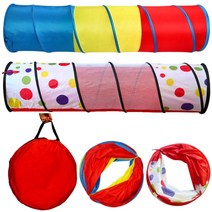 감통수업 신체놀이용 접이식 터널 1.8M 집콕 아늑한 실내 집놀이 조카, 삼색