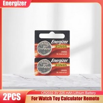 Energizer CR2032 CR 2032 DL2032 ECR2032 3V 225mAh 리튬 배터리 시계 전자 저울 장난감 원격 버튼 셀, [01] 2PCS